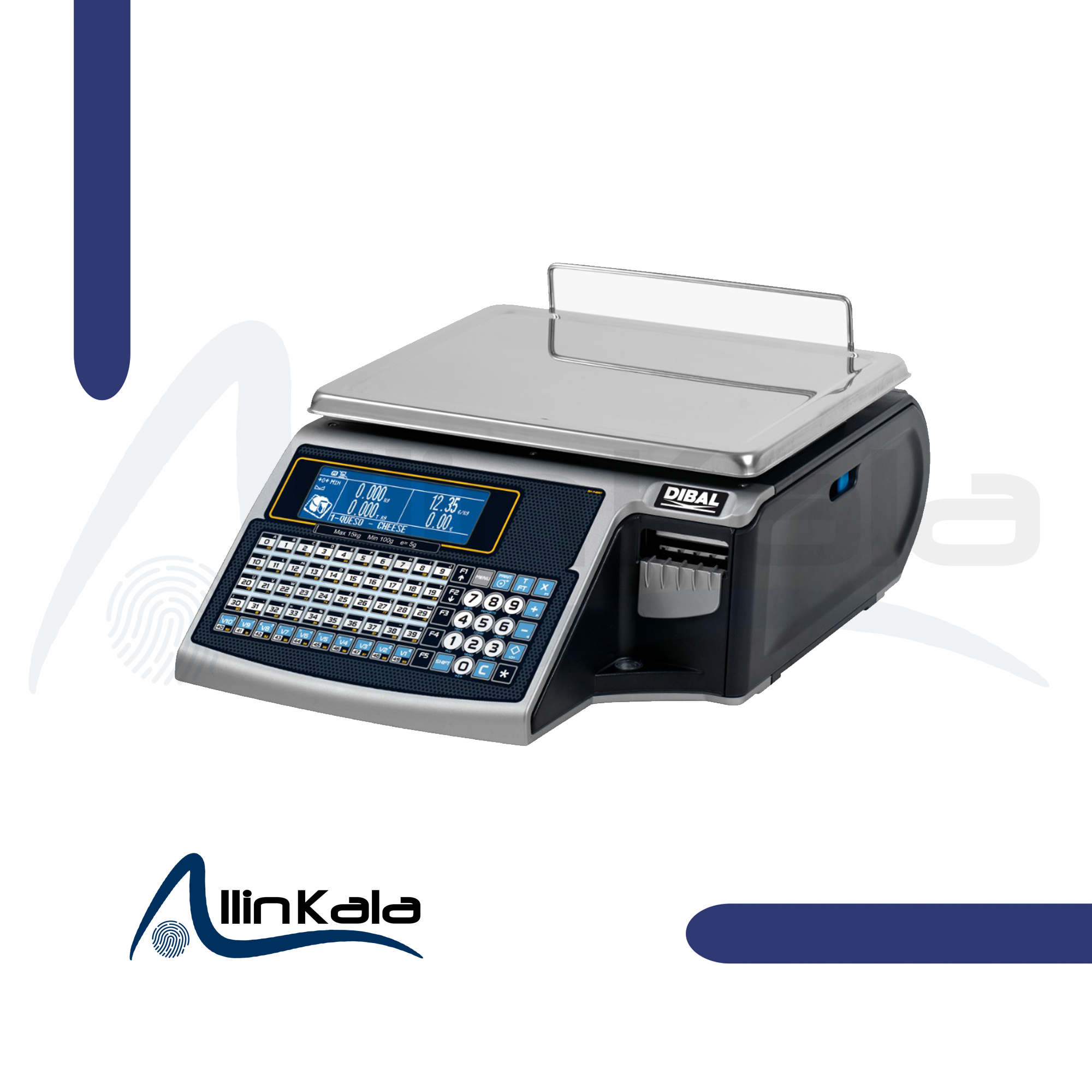 ترازوی دیجیتال لیبل پرینت دیبال مدل M-525 FLAT