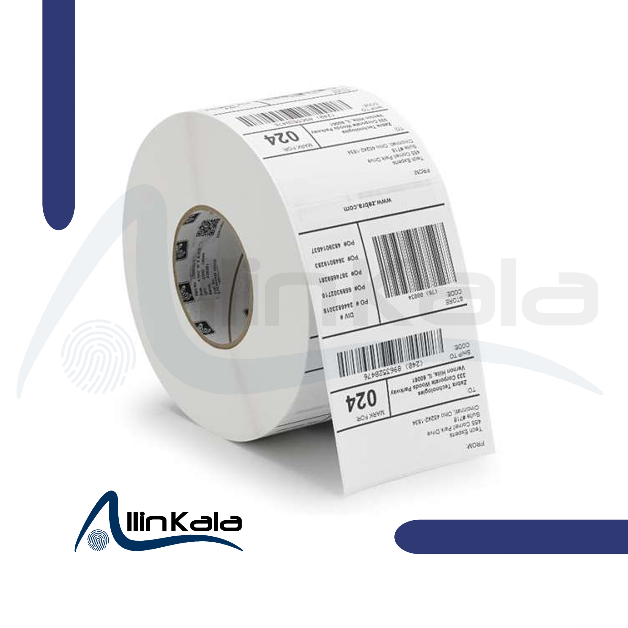 برچسب کاغذی تک ردیفه سایز100mmx50mm